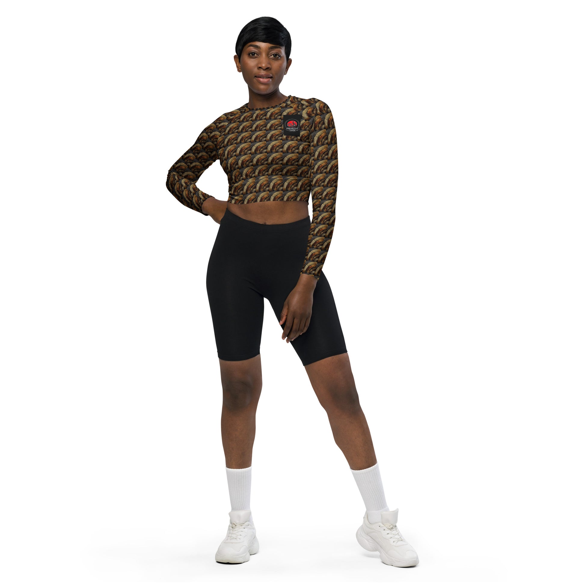 Recycled long-sleeve crop top Official primitive store 